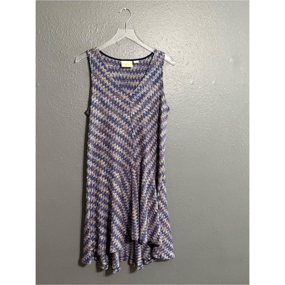 Anthropologie Maeve Knit Drop Waist Midi Dress Size L - Picture 2 of 6